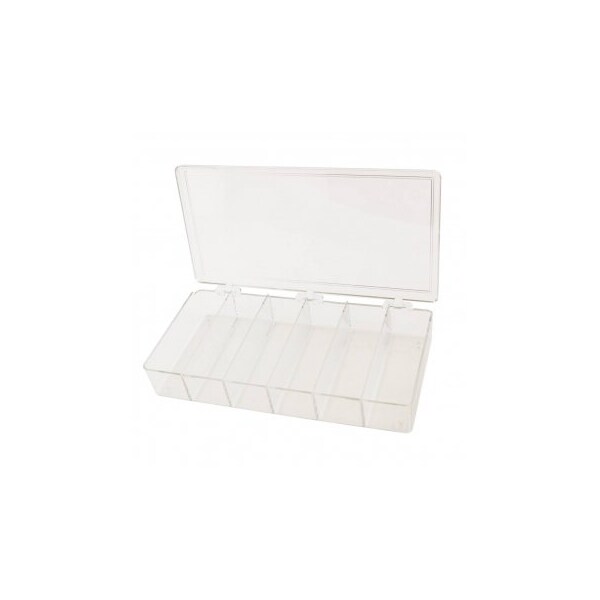 Compartment Box with 6 compartments, 4.5 in H x 8.5 in W